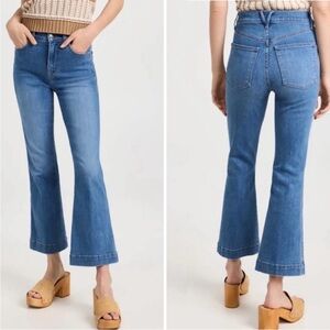 Veronica Beard Jeans Carson High Rise Ankle Flare Mystic Blue